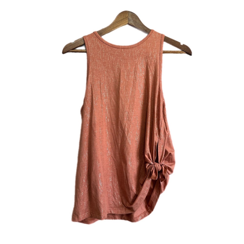 All in Motion Women's Rose Gold Metallic‎ Knit Tank Top Athletic Workout Size S